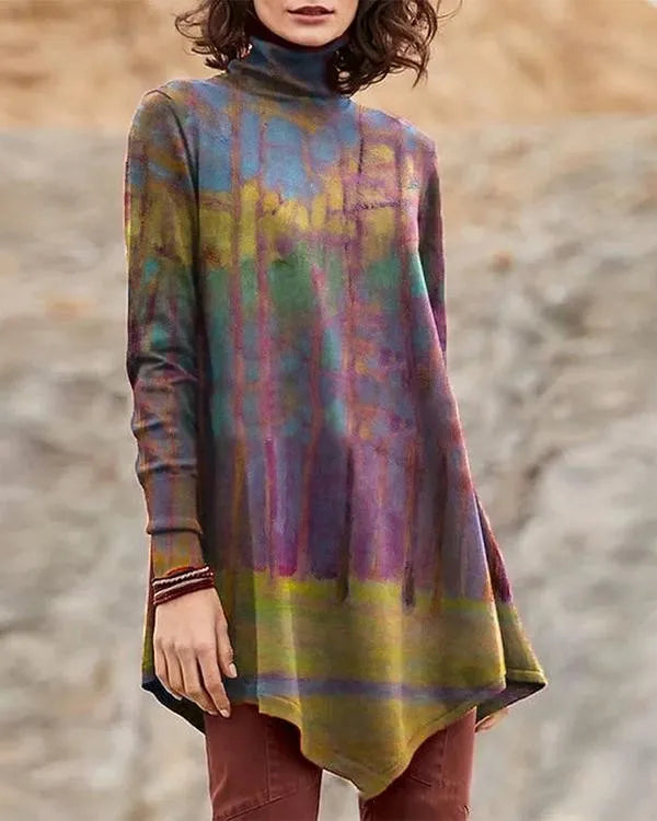 LP | Maglia a collo alto ispirata all'arte astratta