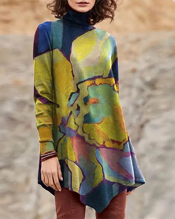 LP | Maglia a collo alto ispirata all'arte astratta