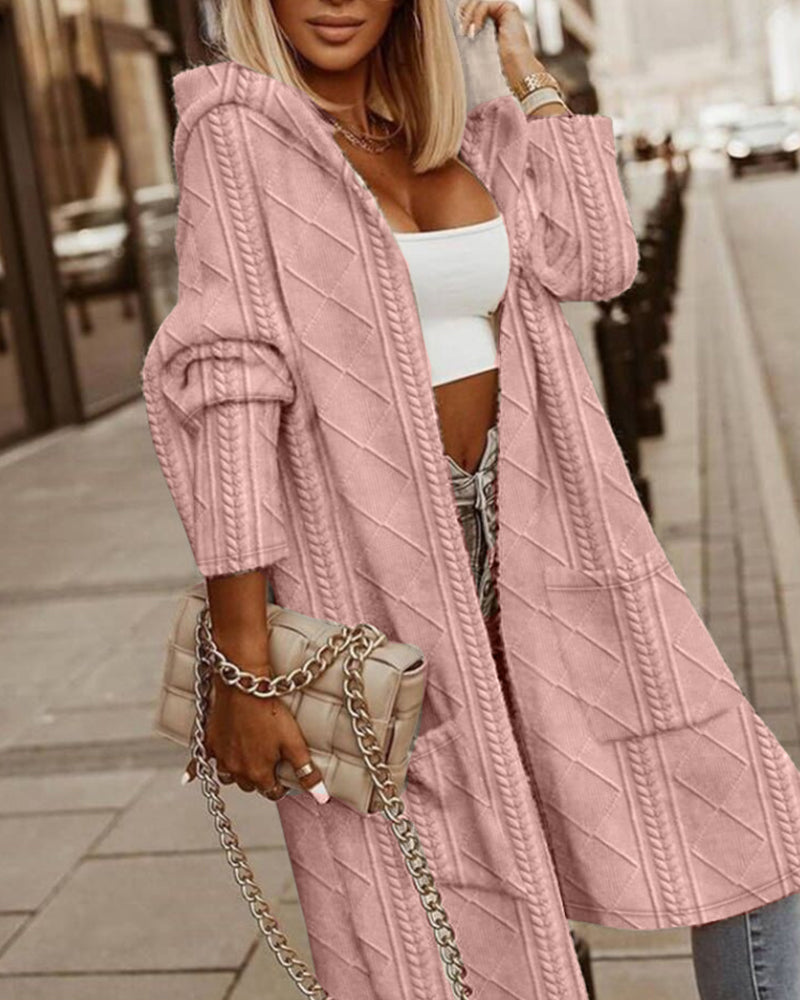 LP | Cardigan in maglia con cappuccio