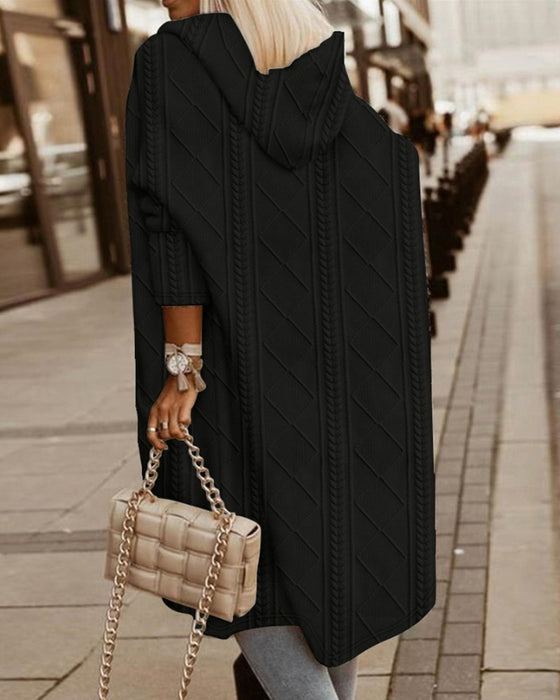 LP | Cardigan in maglia con cappuccio
