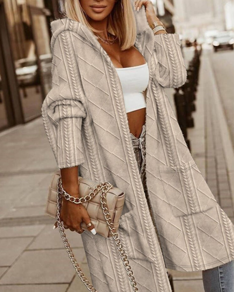 LP | Cardigan in maglia con cappuccio