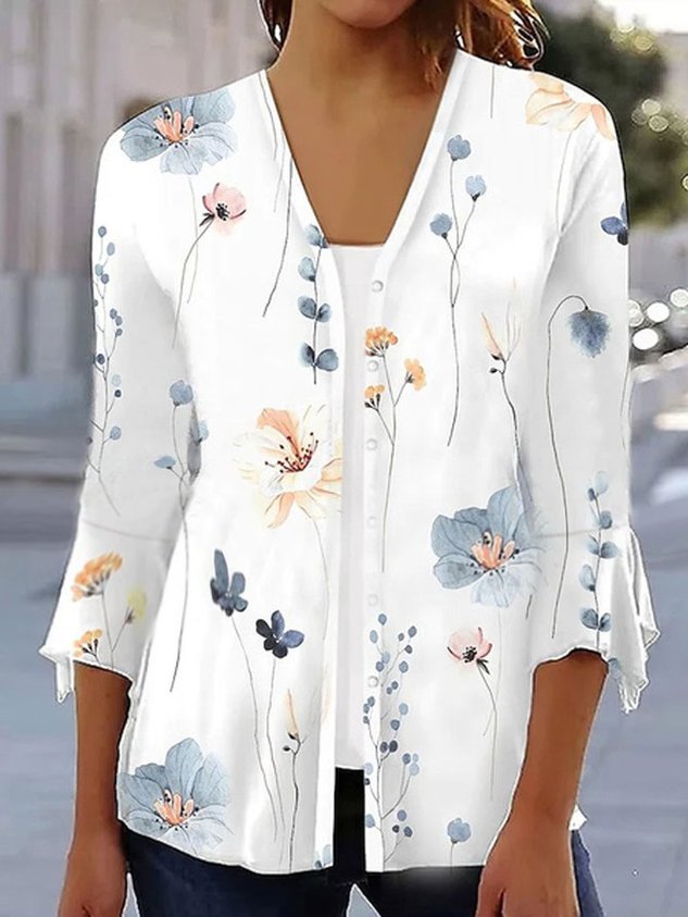 LP | Marta - Kimono casual e largo con motivo floreale