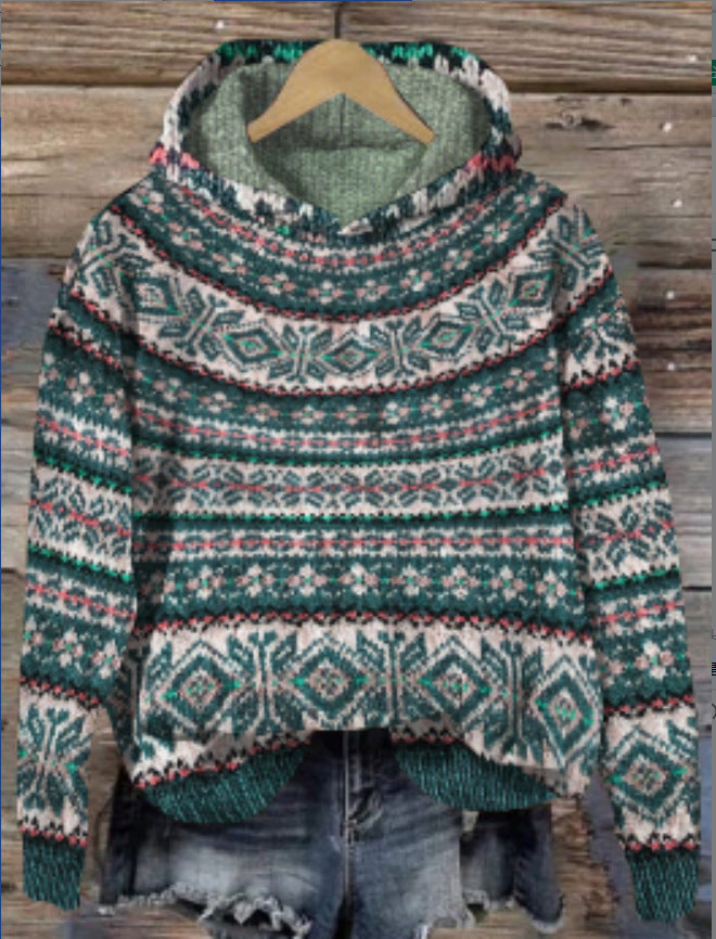 LP | Felpa con cappuccio a fantasia Cosy