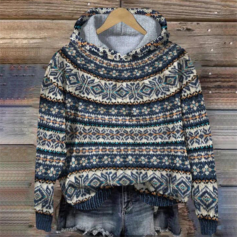 LP | Felpa con cappuccio a fantasia Cosy