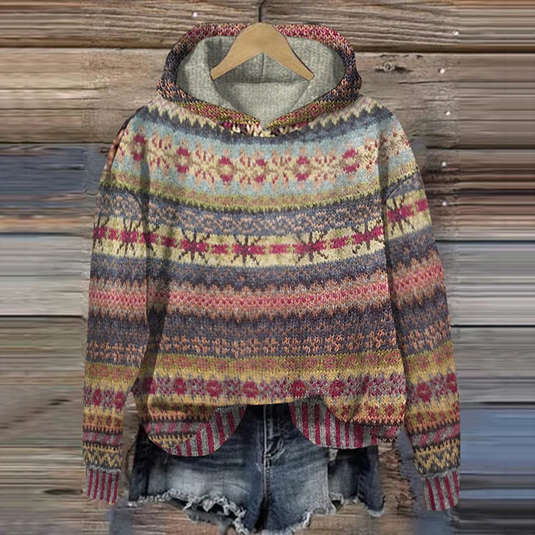 LP | Felpa con cappuccio a fantasia Cosy