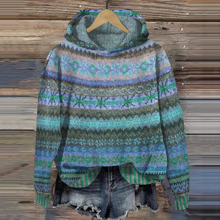LP | Felpa con cappuccio a fantasia Cosy