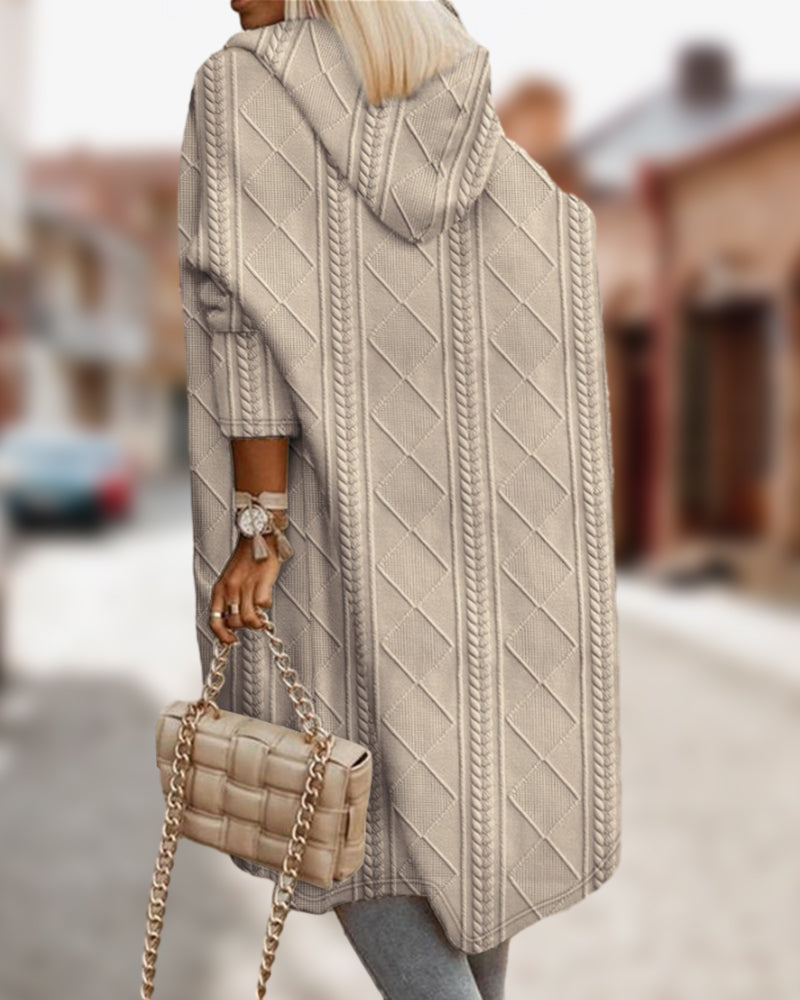 LP | Cardigan in maglia con cappuccio