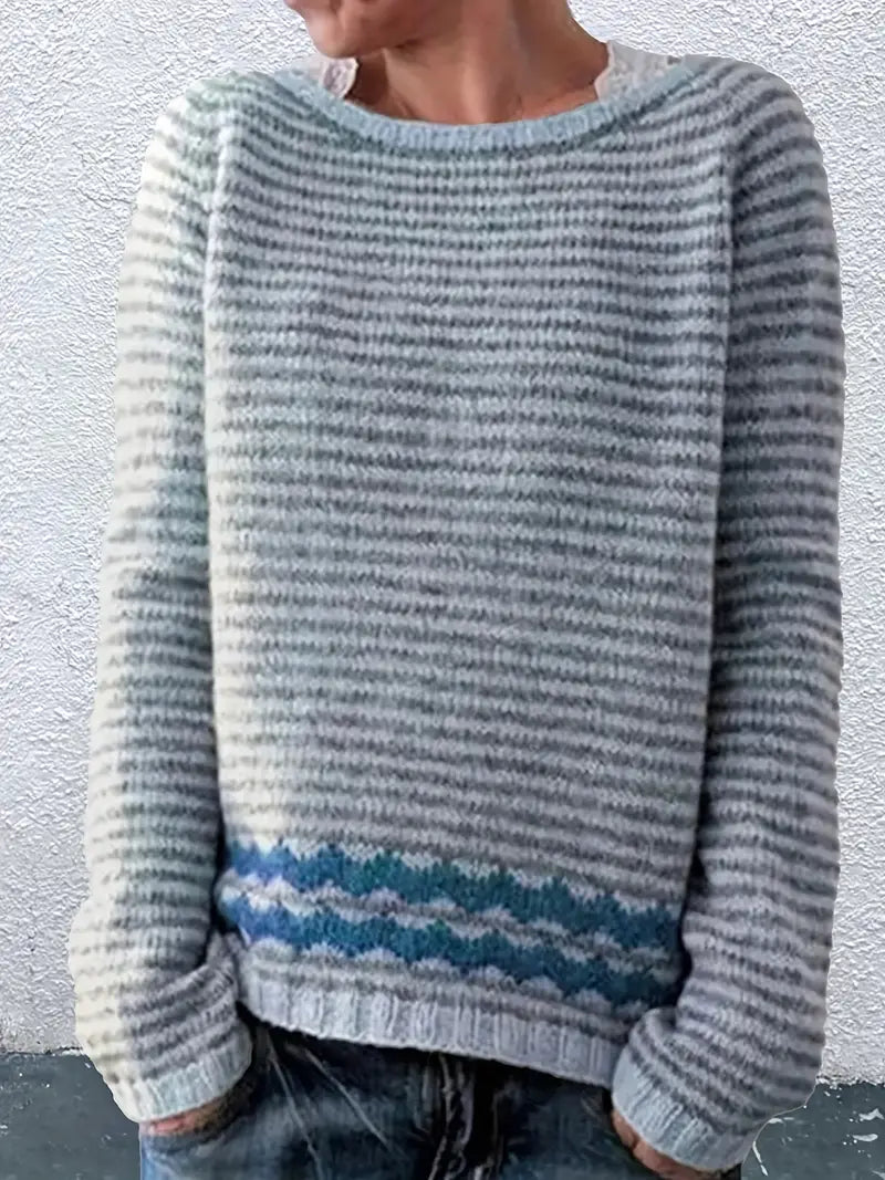 LP | Maglia a righe con motivo geometrico