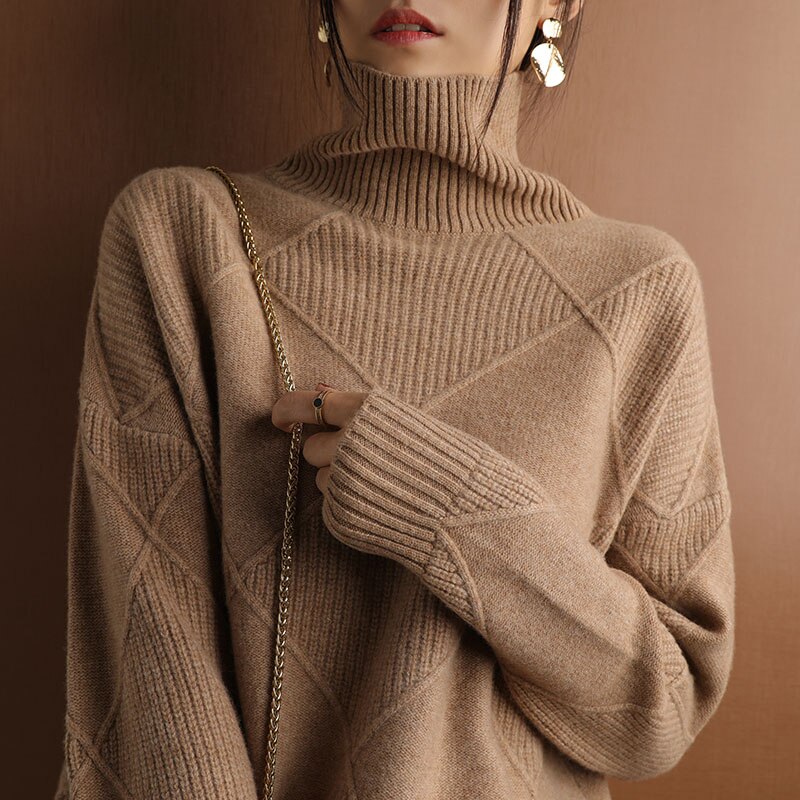 LP | Elegante maglione in cashmere a collo alto