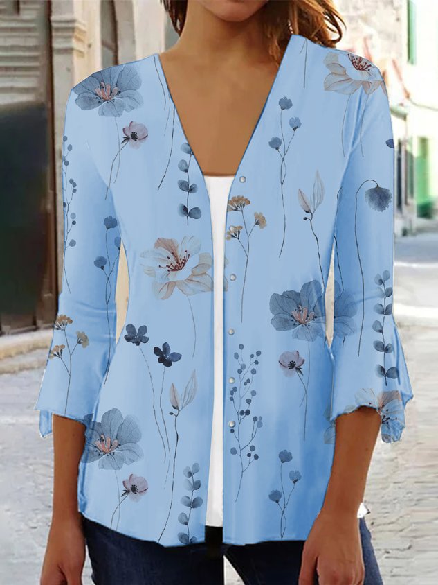 LP | Marta - Kimono casual e largo con motivo floreale