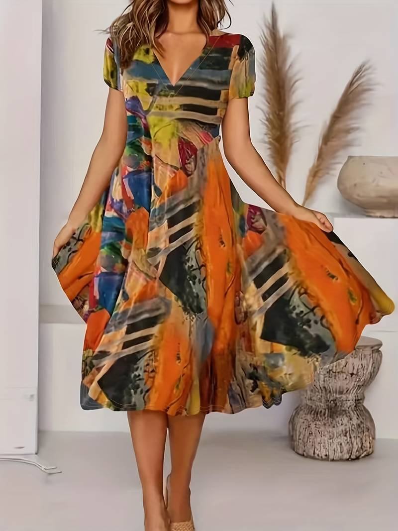 LP | Abito boho casual con maniche corte