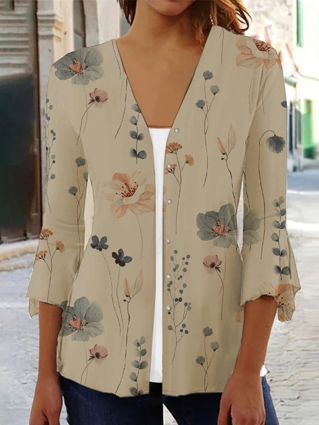 LP | Marta - Kimono casual e largo con motivo floreale