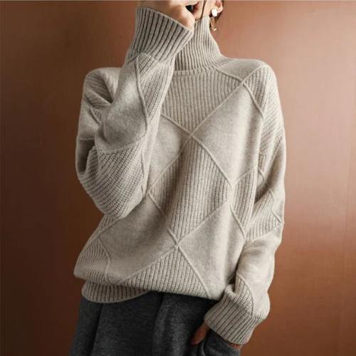 LP | Elegante maglione in cashmere a collo alto