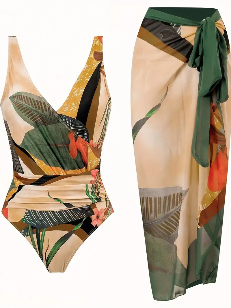 LP | Costume da bagno sexy con motivo tropicale