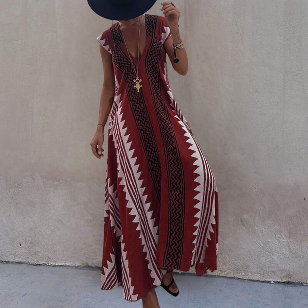 LP | Maxi abito geometrico in stile bohémien