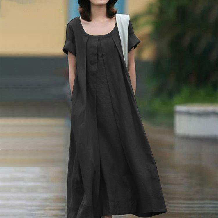 LP | Maxi abito casual con scollo rotondo