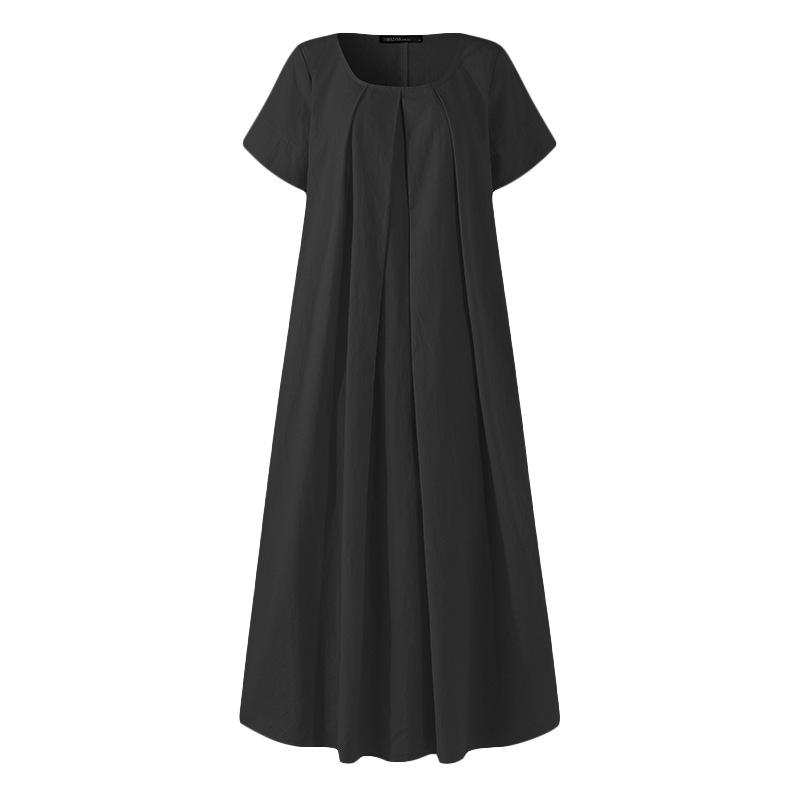 LP | Maxi abito casual con scollo rotondo