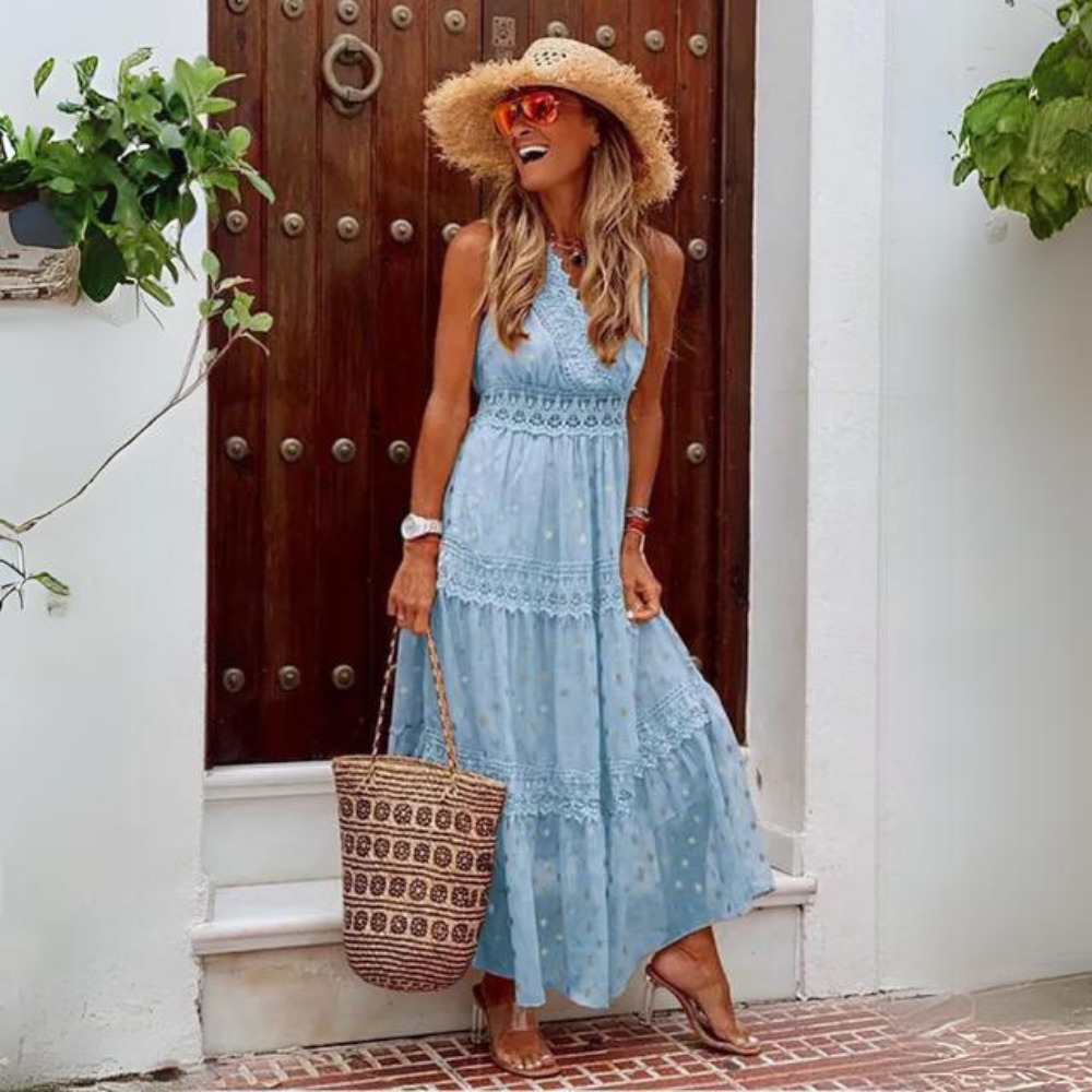LP | Abito elegante in chiffon ricamato