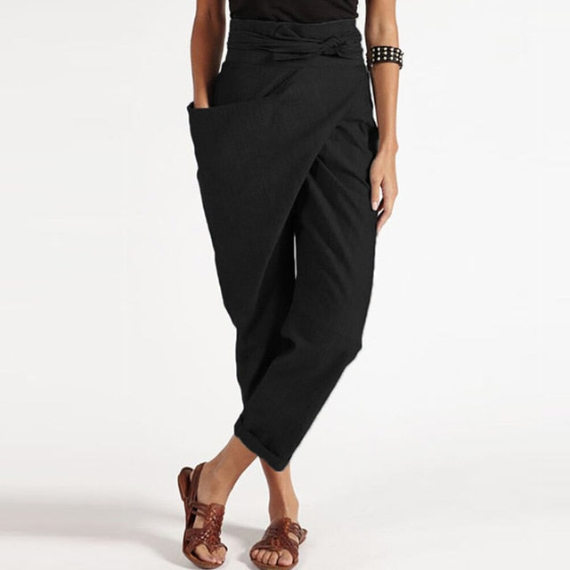 LP | Pantaloni con risvolto avvolgente