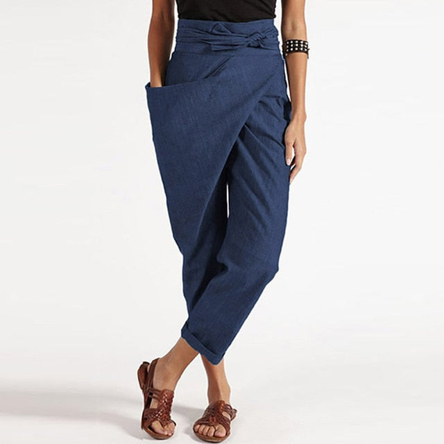 LP | Pantaloni con risvolto avvolgente