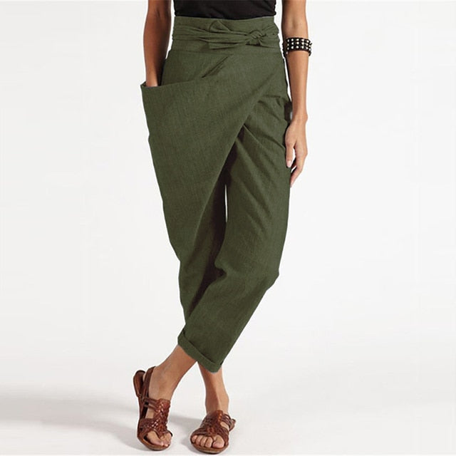 LP | Pantaloni con risvolto avvolgente