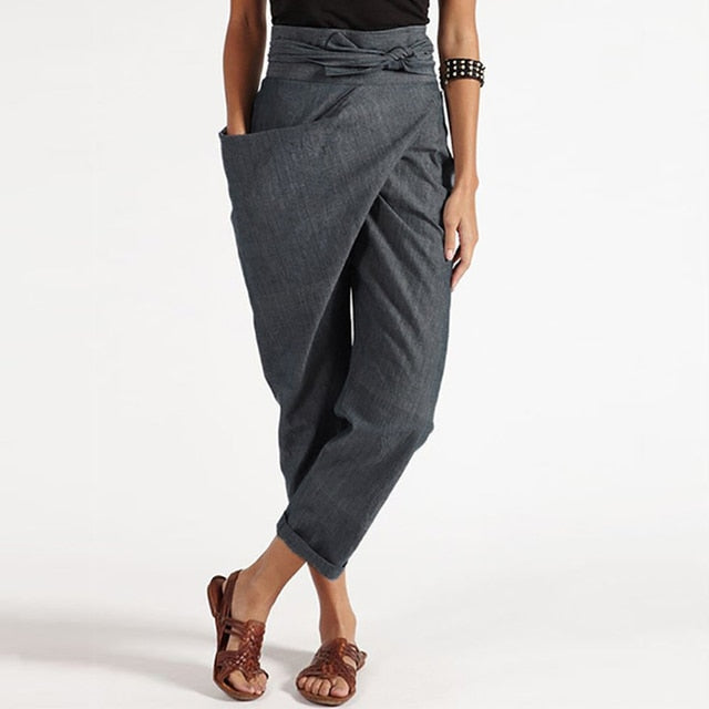 LP | Pantaloni con risvolto avvolgente