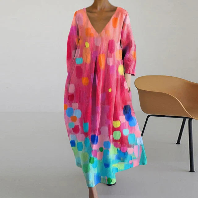 LP | Abito estivo elegante e colorato con stampa