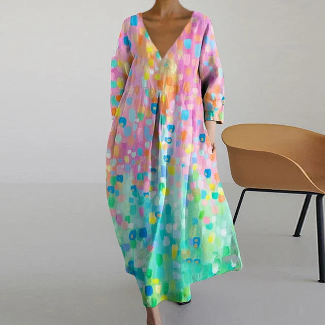 LP | Abito estivo elegante e colorato con stampa