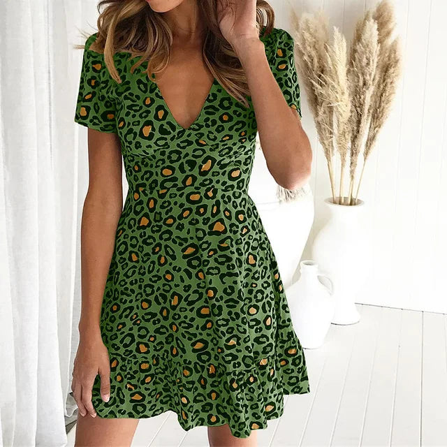LP | Abito chic con stampa leopardo