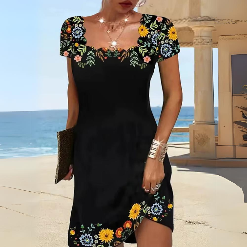 LP | Abito elegante stampato da donna