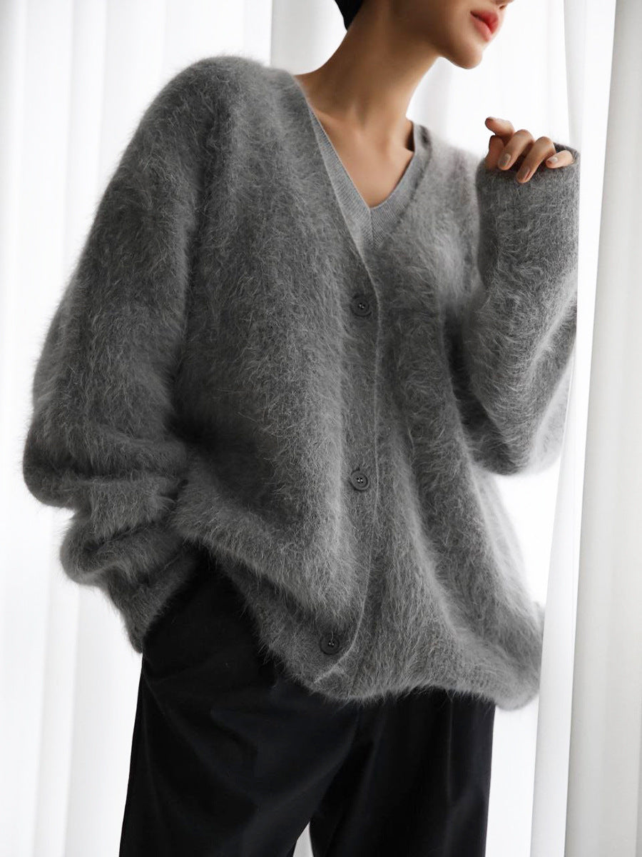 LP | Cardigan a maniche lunghe con spalle scese