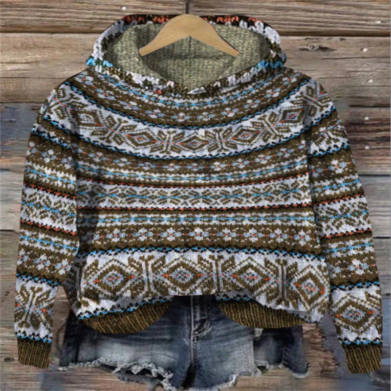 LP | Felpa con cappuccio a fantasia Cosy
