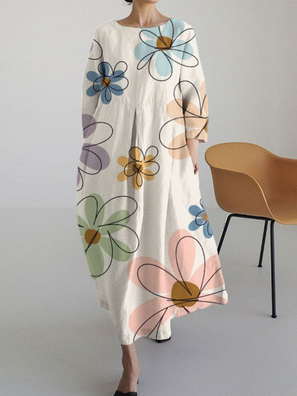 LP | Maxi abito elegante con stampa colorata