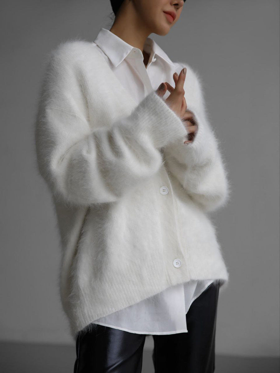 LP | Cardigan a maniche lunghe con spalle scese