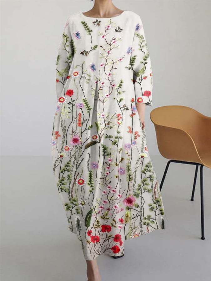 LP | Maxi abito elegante con stampa colorata