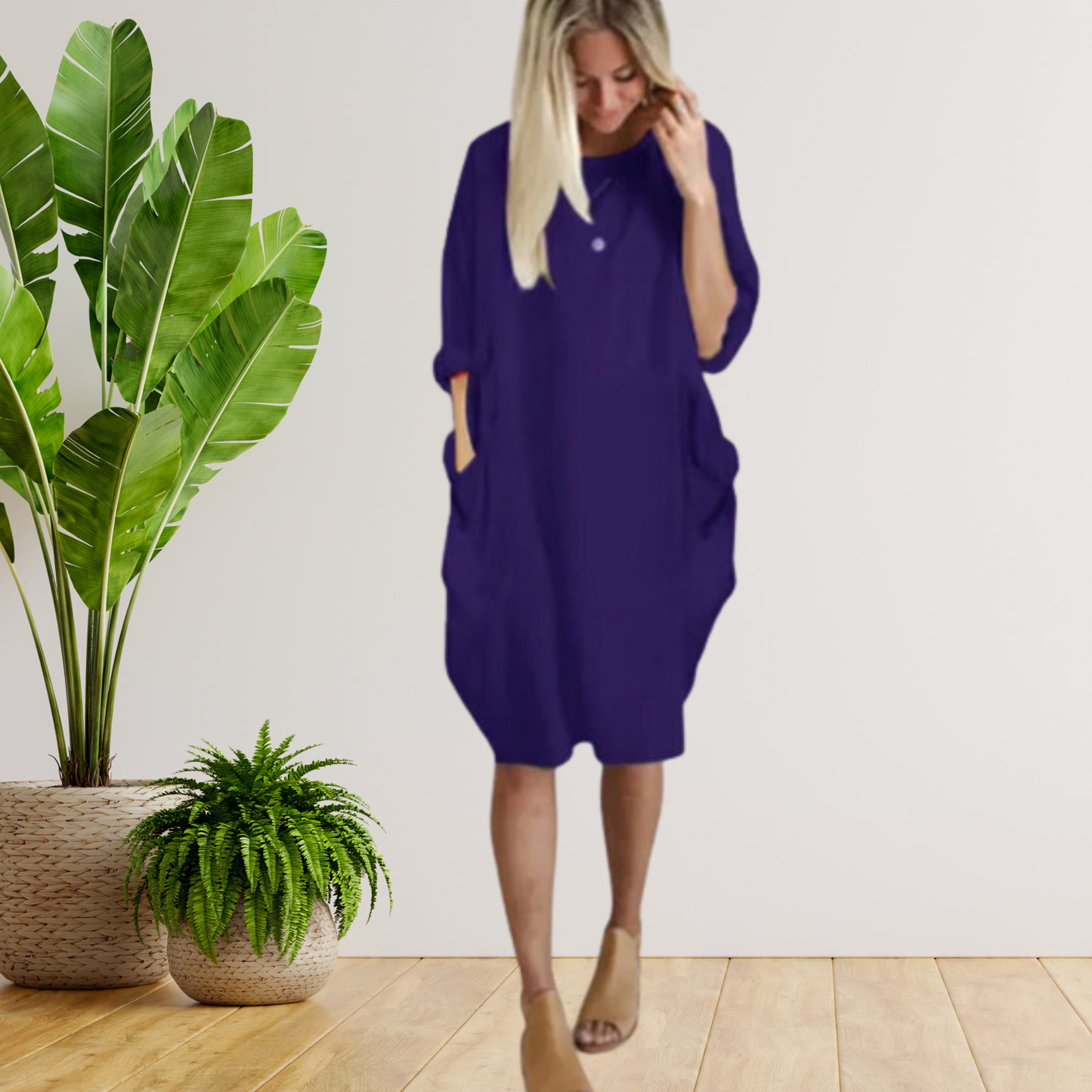 LP | Abito con ampie tasche e maniche lunghe