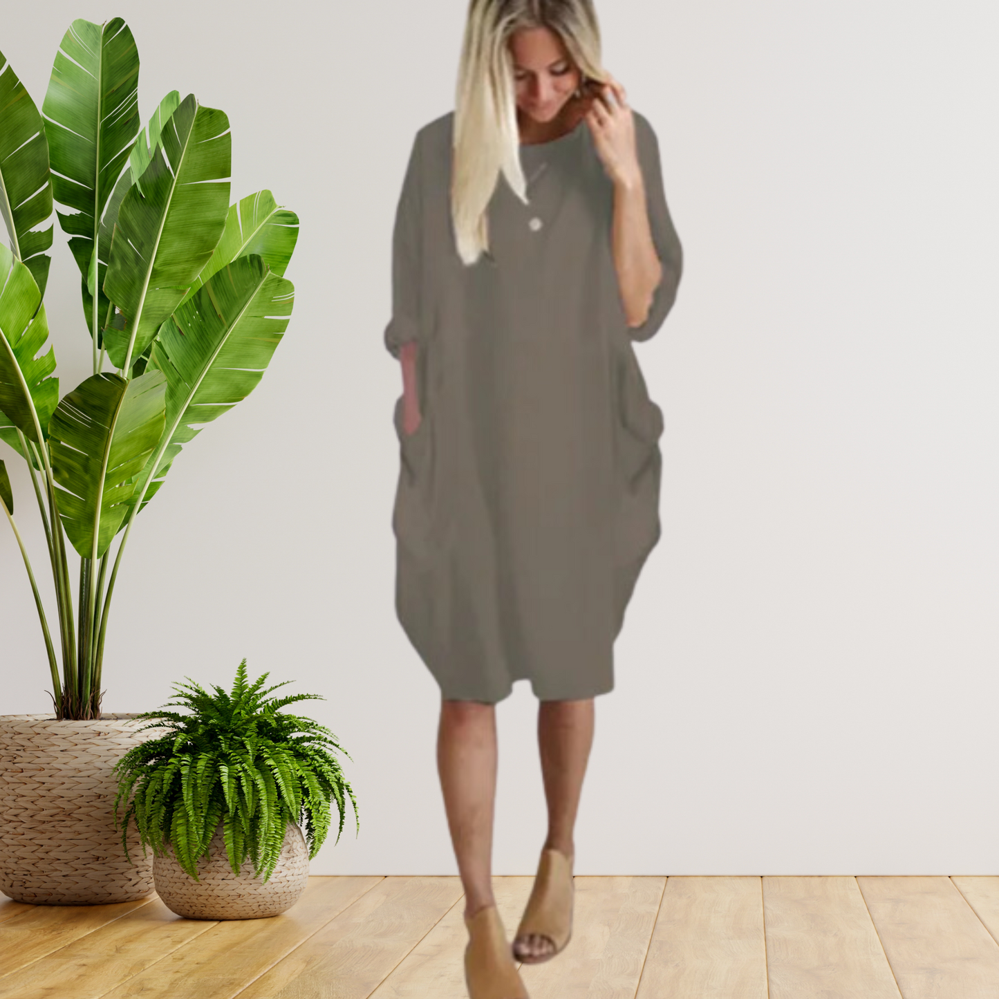 LP | Abito con ampie tasche e maniche lunghe