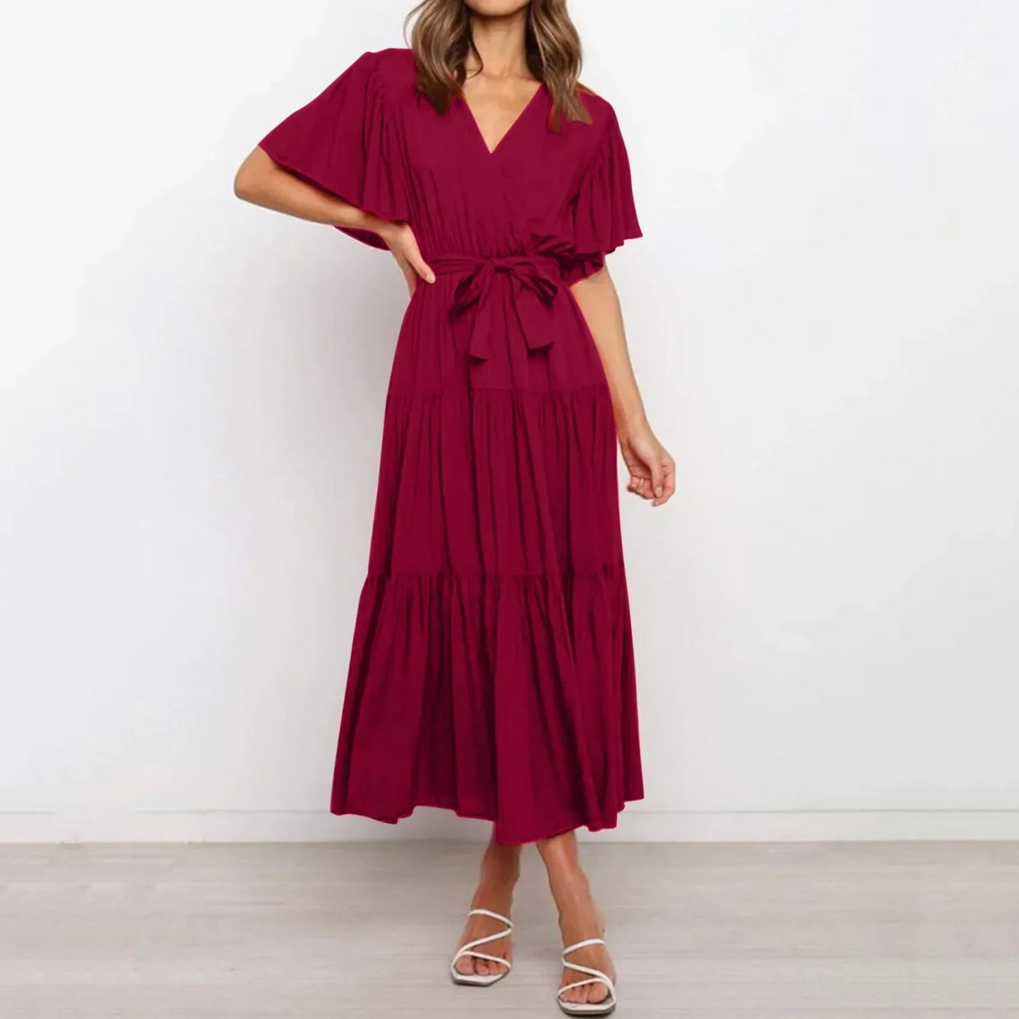 LP | Maxi abito con profonda scollatura a V
