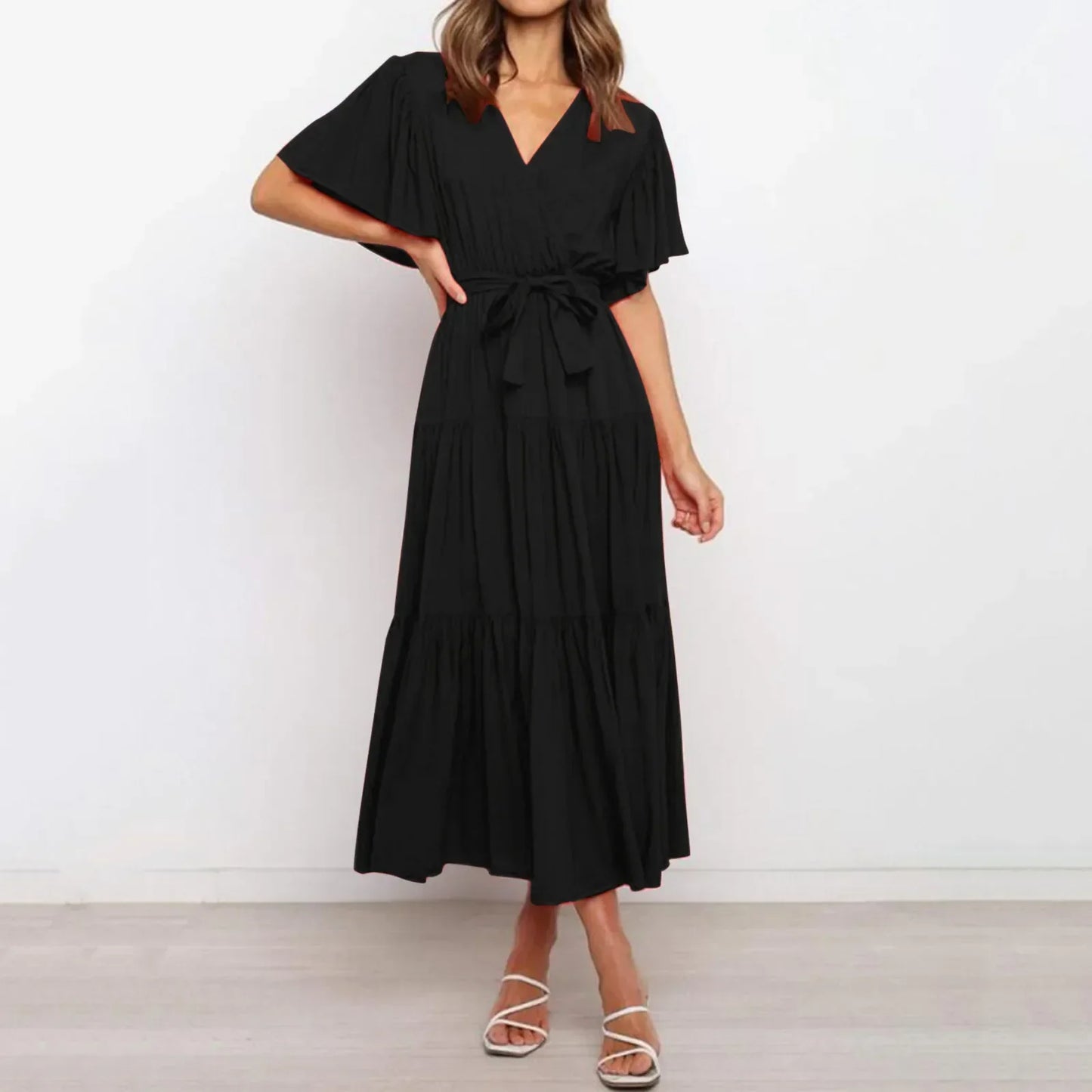 LP | Maxi abito con profonda scollatura a V