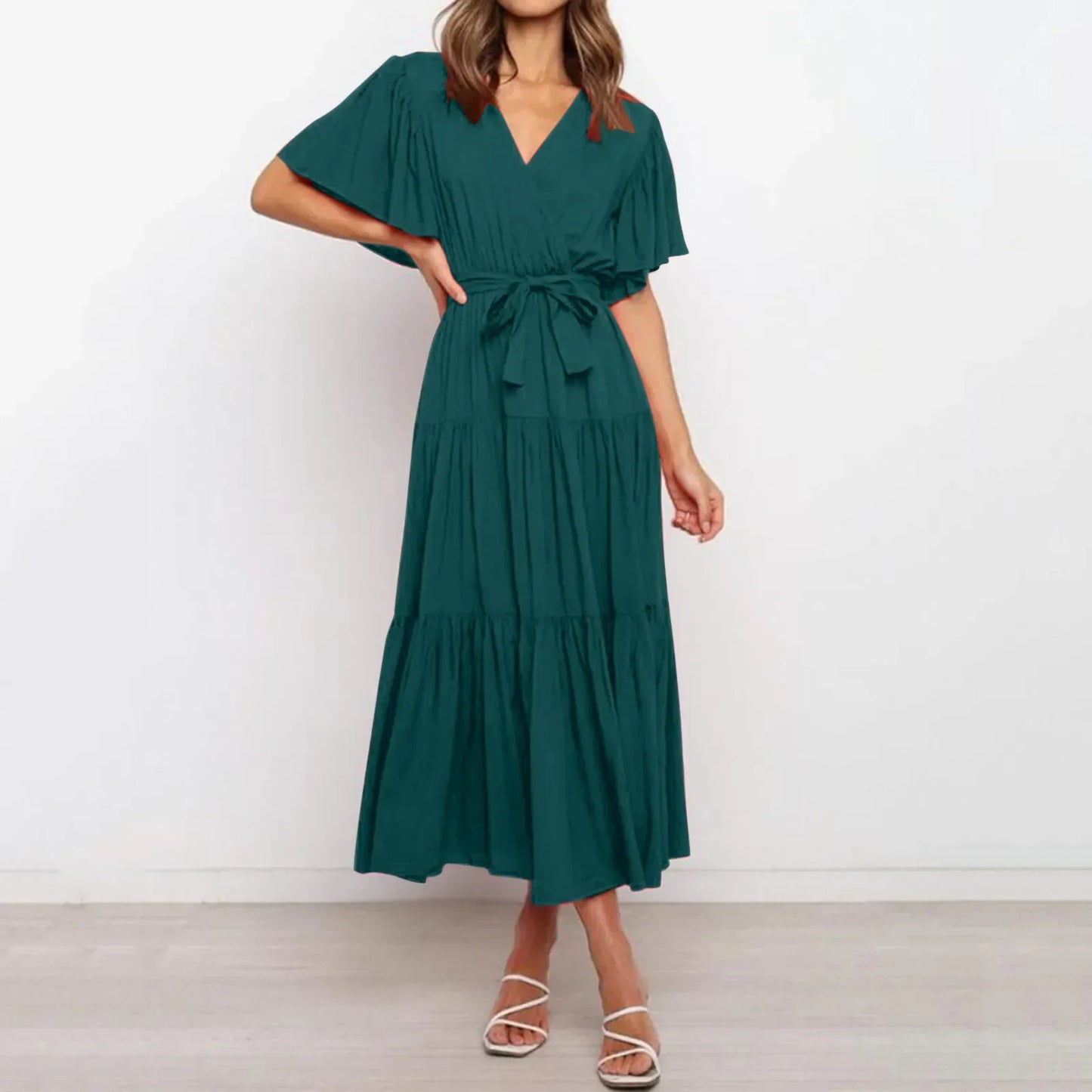 LP | Maxi abito con profonda scollatura a V