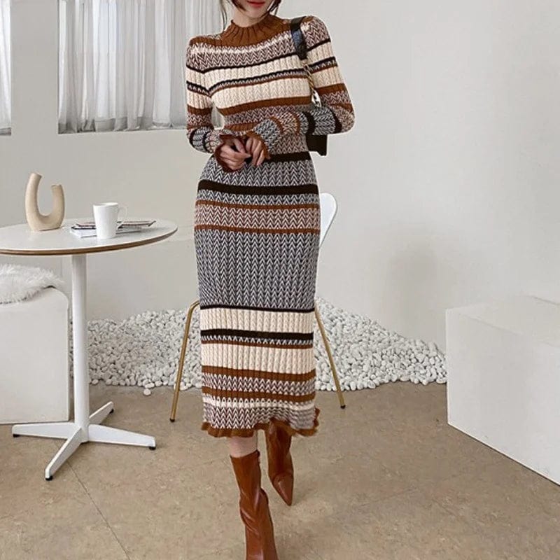 LP | Abito elegante da donna in maglia elasticizzata