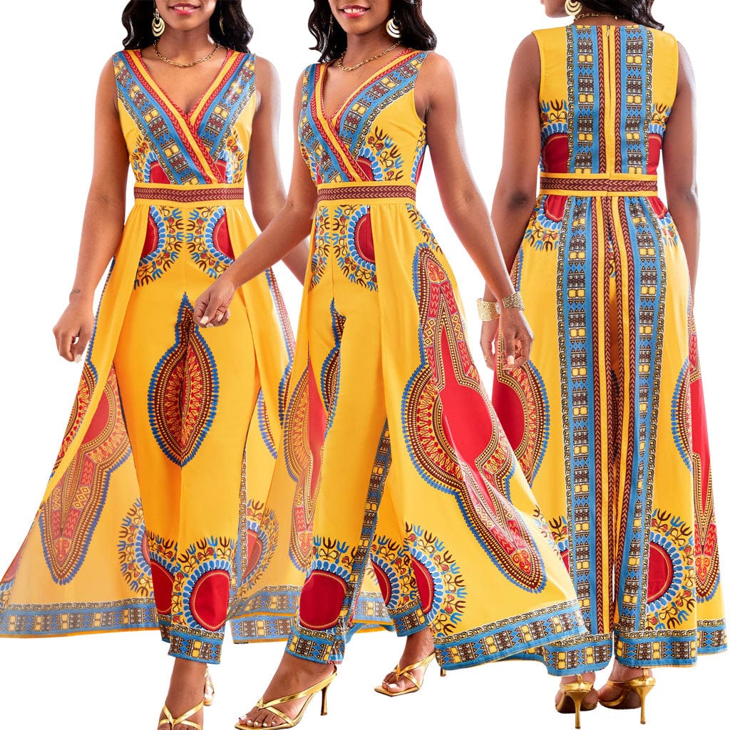 LP | Tuta con stampa africana in stile dashiki