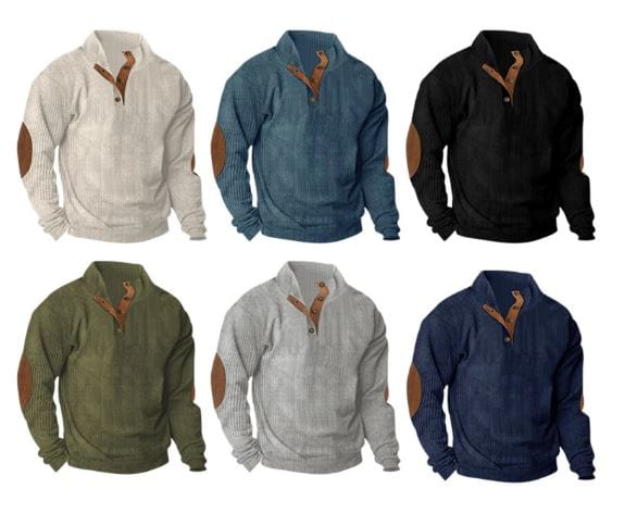 LP | Felpa casual con collo alto e maniche lunghe