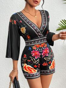 LP | Romper elegante con stampa floreale