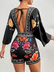 LP | Romper elegante con stampa floreale