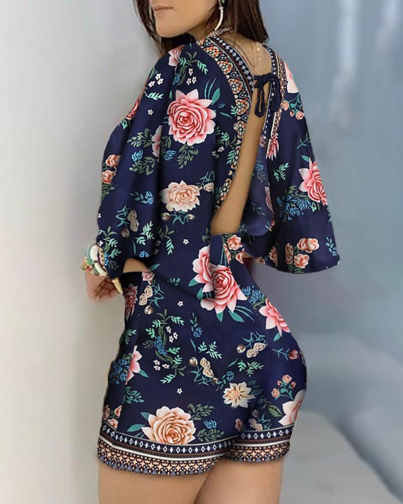 LP | Romper elegante con stampa floreale