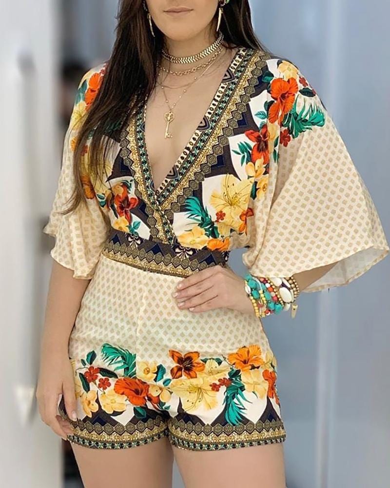 LP | Romper elegante con stampa floreale