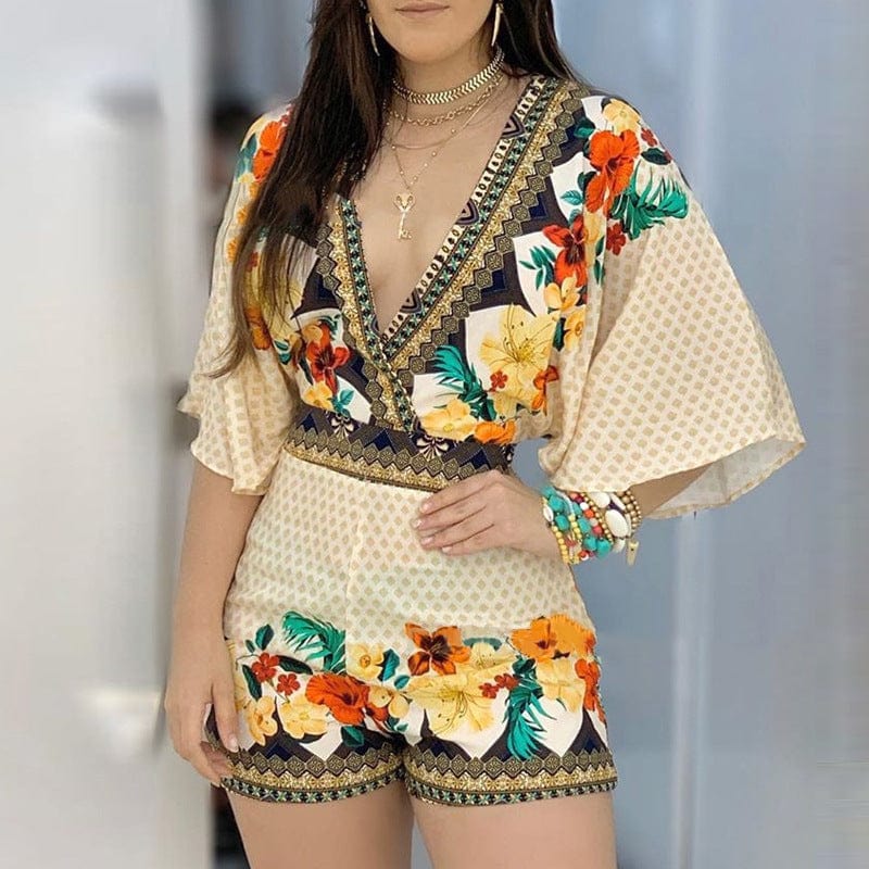 LP | Romper elegante con stampa floreale