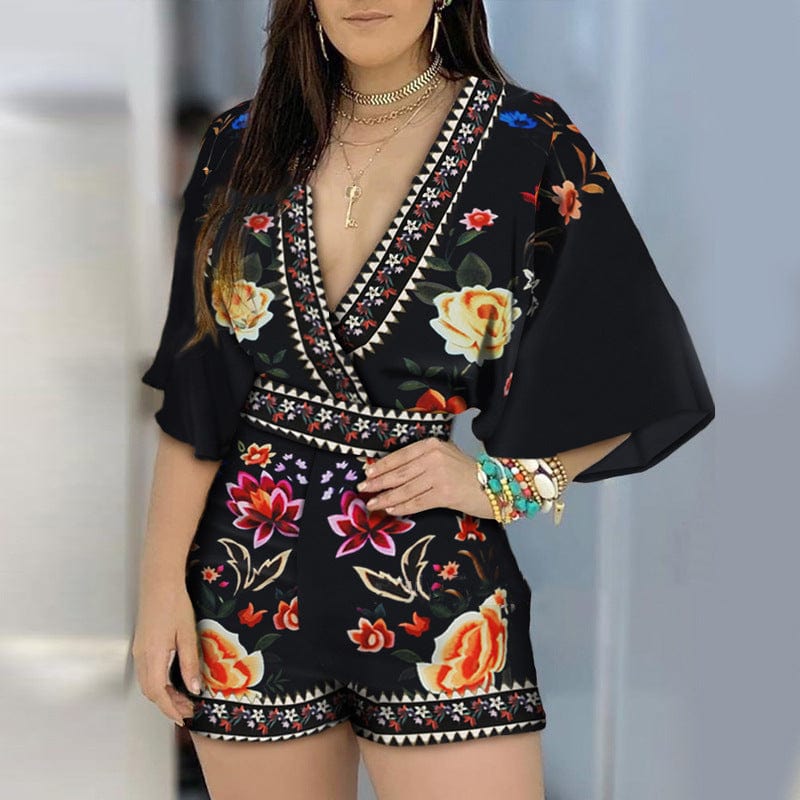 LP | Romper elegante con stampa floreale