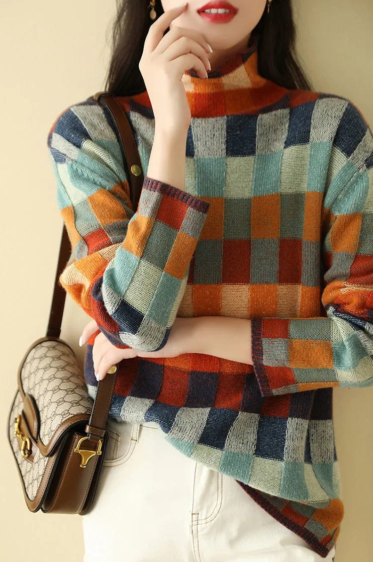 LP | Elegante maglione dolcevita con stampa